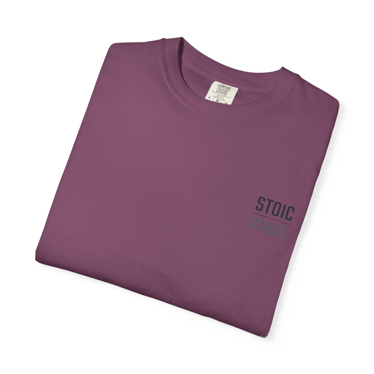 Jiu Jitsu T-Shirt — "Stoic Habits" White Garment-Dyed Martial Arts Tee
