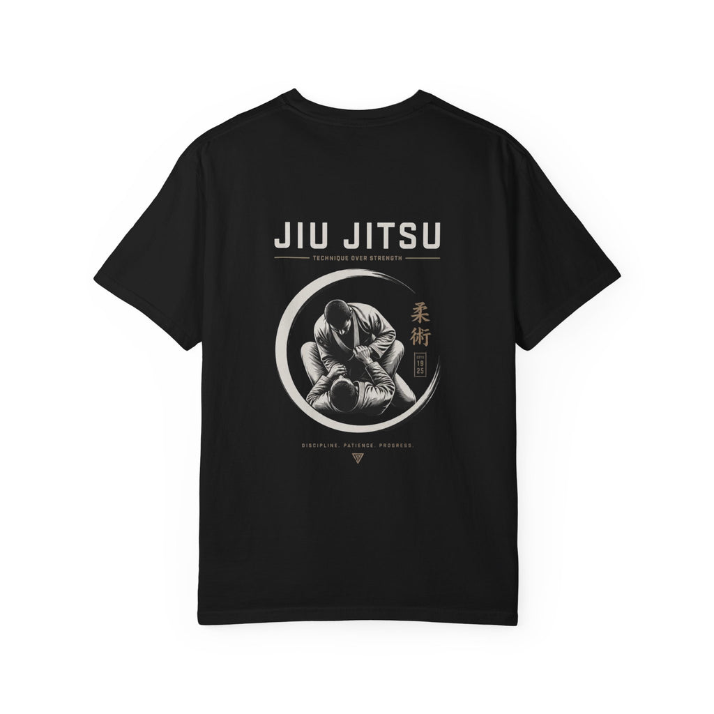 Jiu Jitsu T-Shirt — "Stoic Habits" White Garment-Dyed Martial Arts Tee