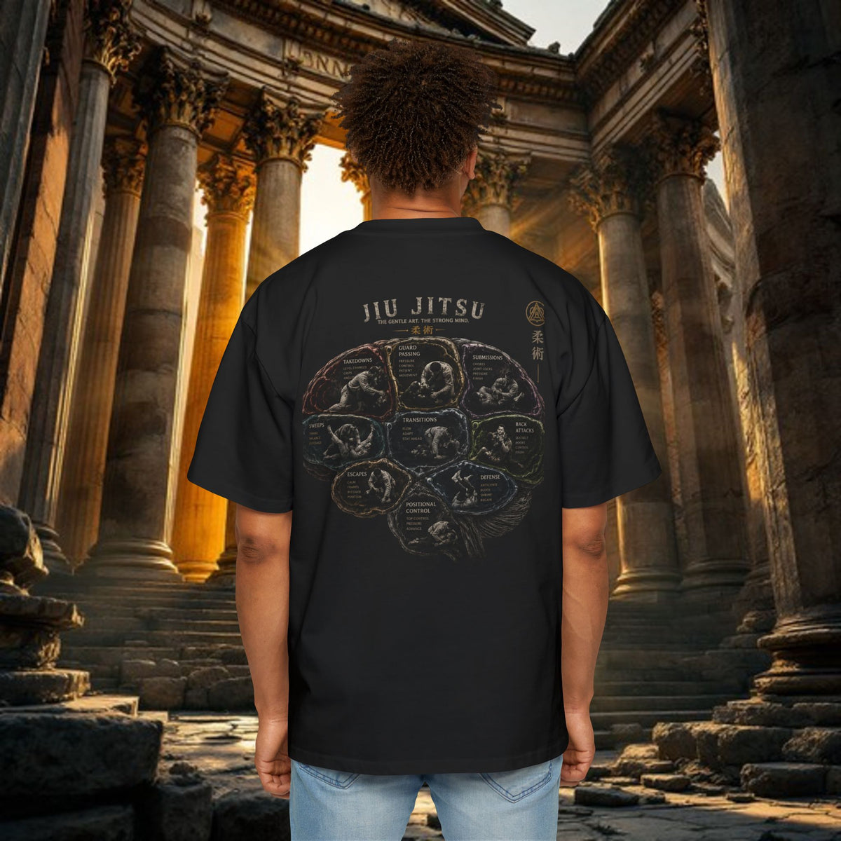 BJJ IQ - Brain -  Heavy Oversized Tee