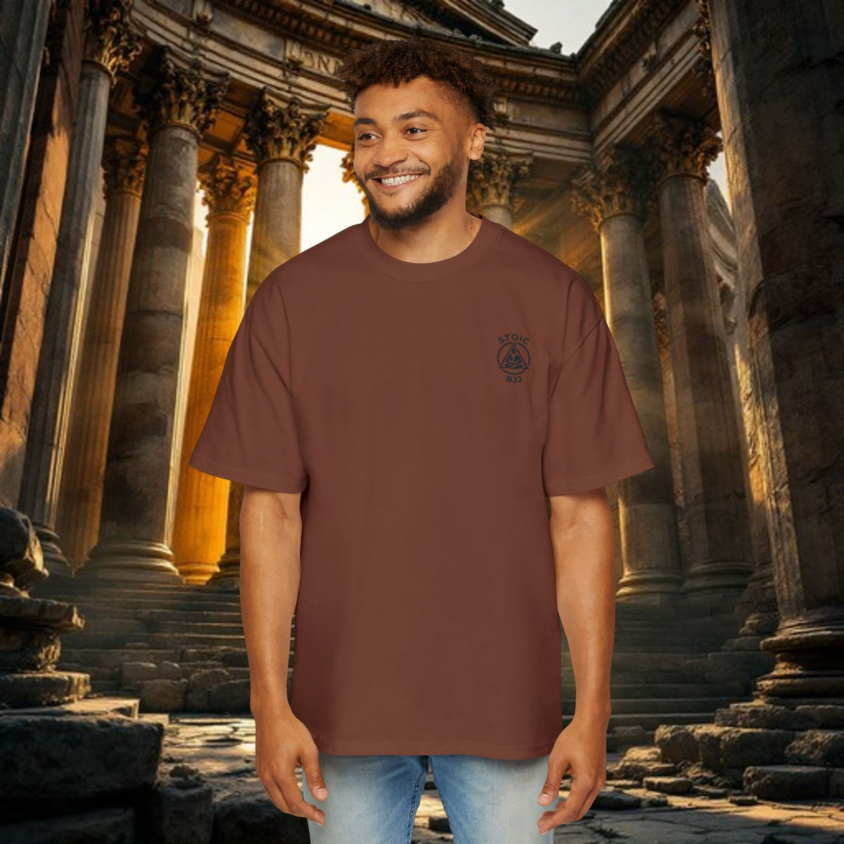 BJJ IQ - Brain -  Heavy Oversized Tee