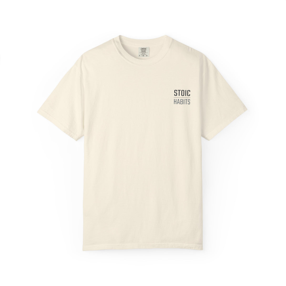 Jiu Jitsu T-Shirt — "Stoic Habits" White Garment-Dyed Martial Arts Tee
