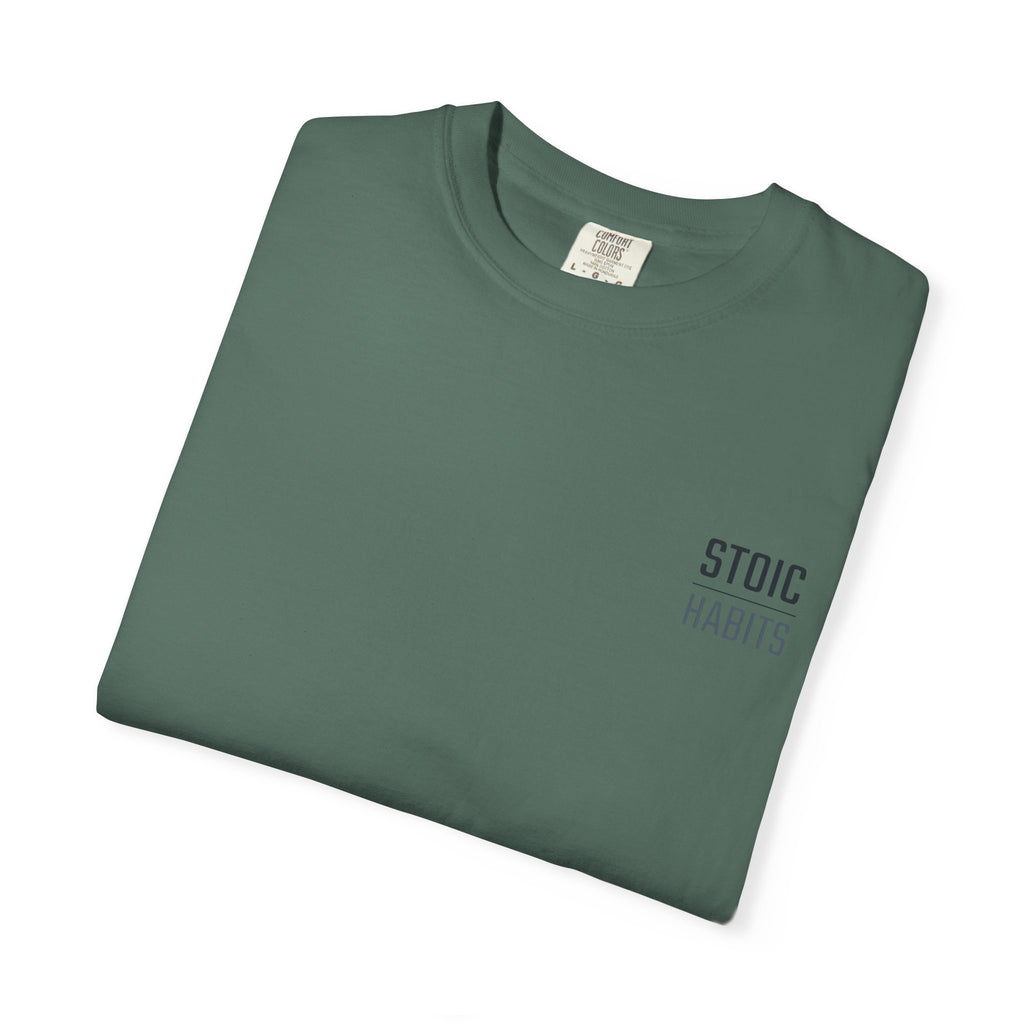 Jiu Jitsu T-Shirt — "Stoic Habits" White Garment-Dyed Martial Arts Tee