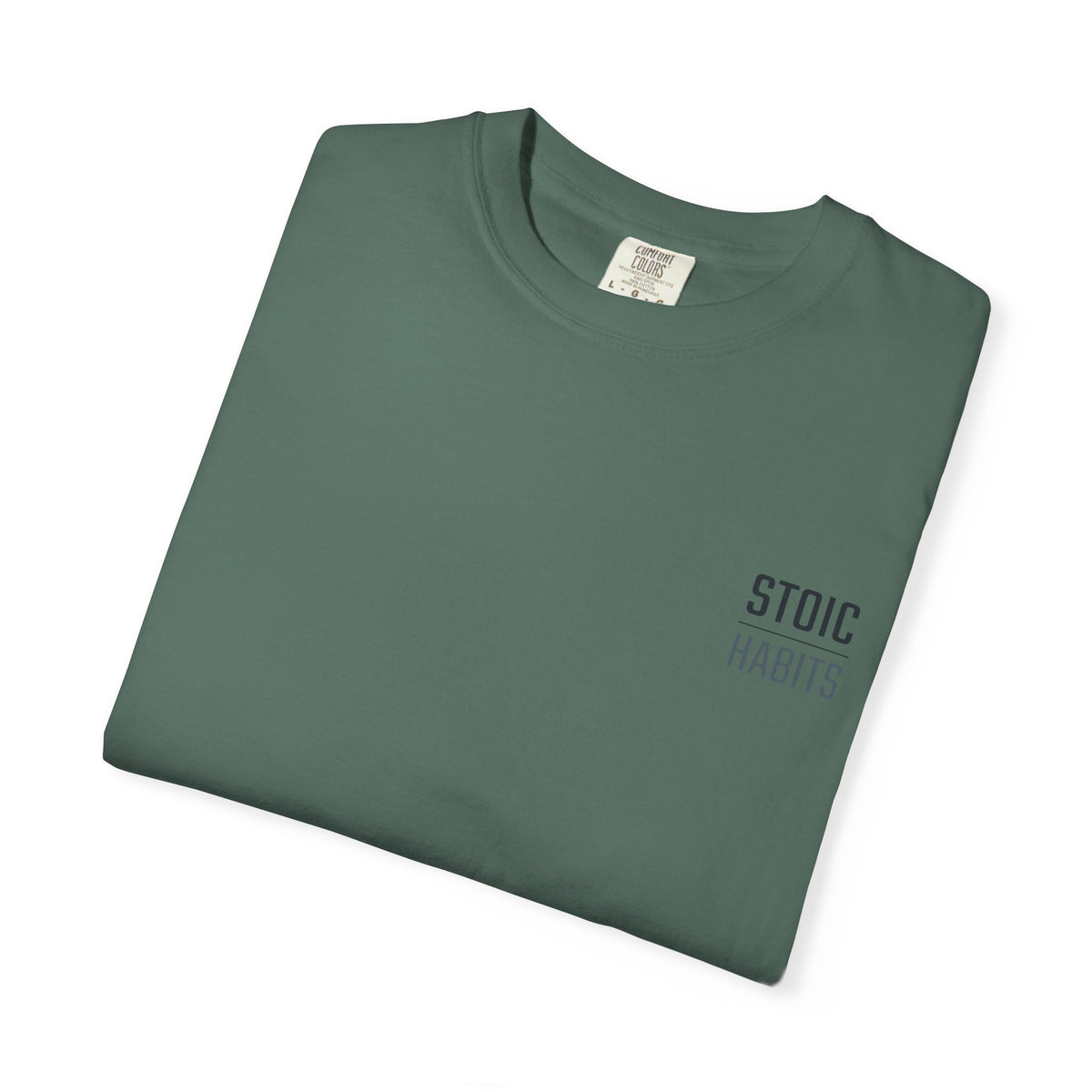 Jiu Jitsu T-Shirt — "Stoic Habits" White Garment-Dyed Martial Arts Tee