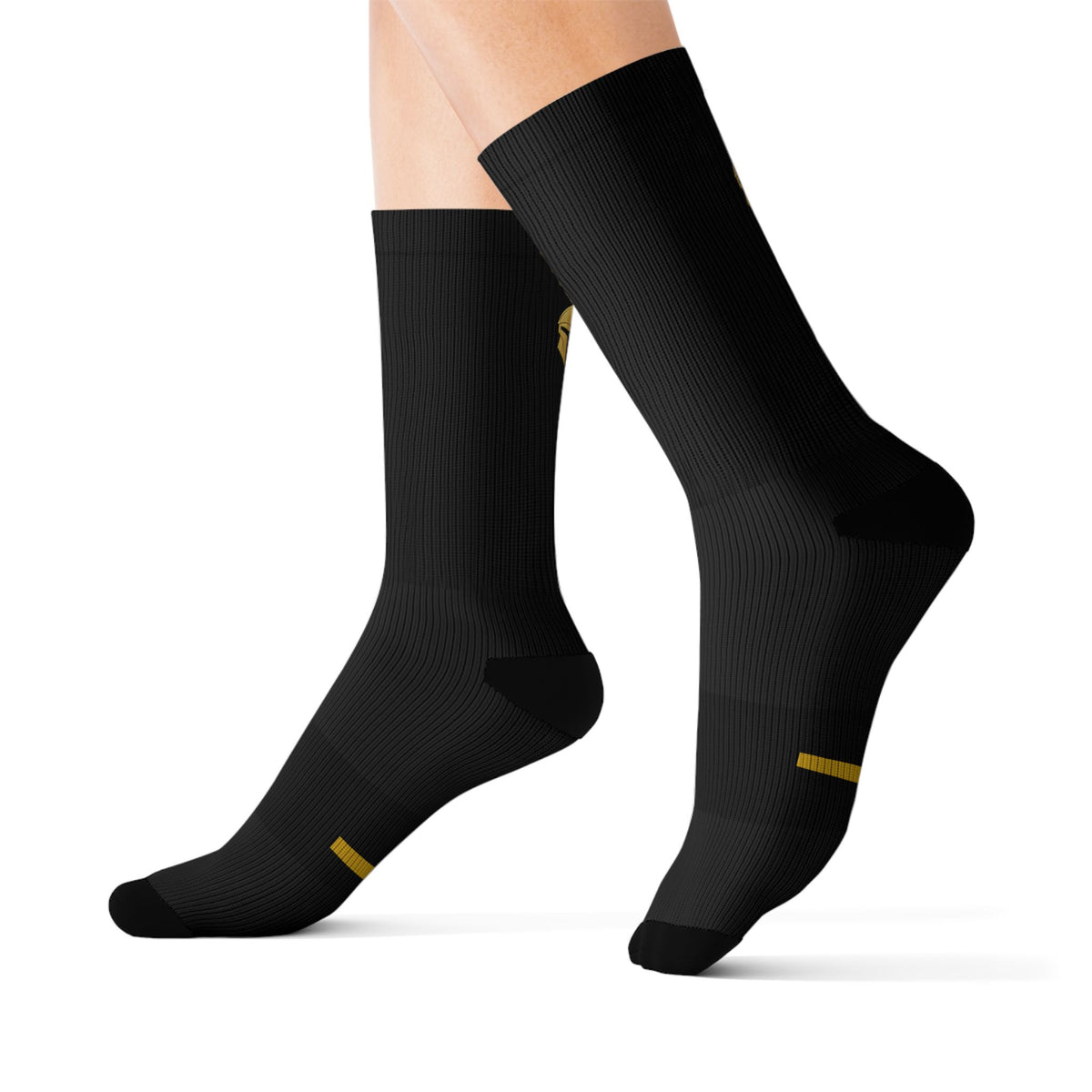 Stoic Habits Signature Black & Gold Crew Socks — Premium Everyday Essential