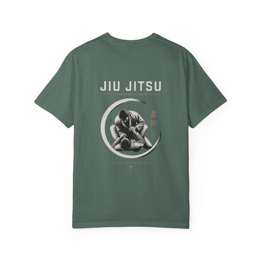 Jiu Jitsu T-Shirt — "Stoic Habits" White Garment-Dyed Martial Arts Tee