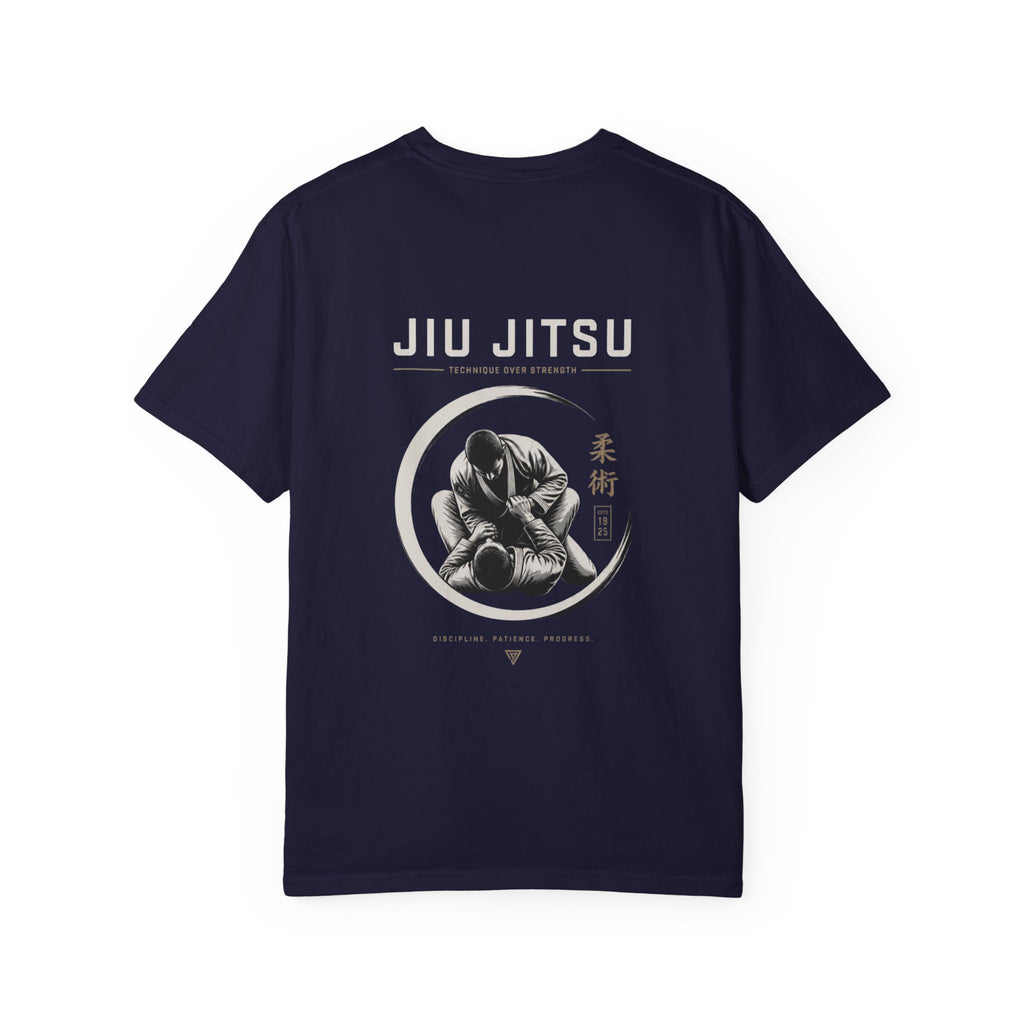 Jiu Jitsu T-Shirt — "Stoic Habits" White Garment-Dyed Martial Arts Tee