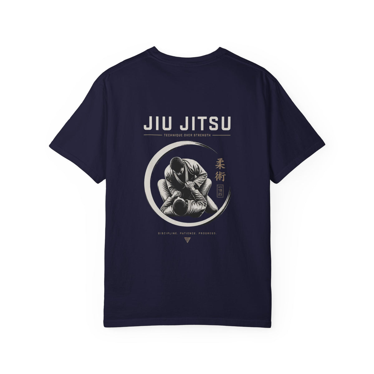 Jiu Jitsu T-Shirt — "Stoic Habits" White Garment-Dyed Martial Arts Tee