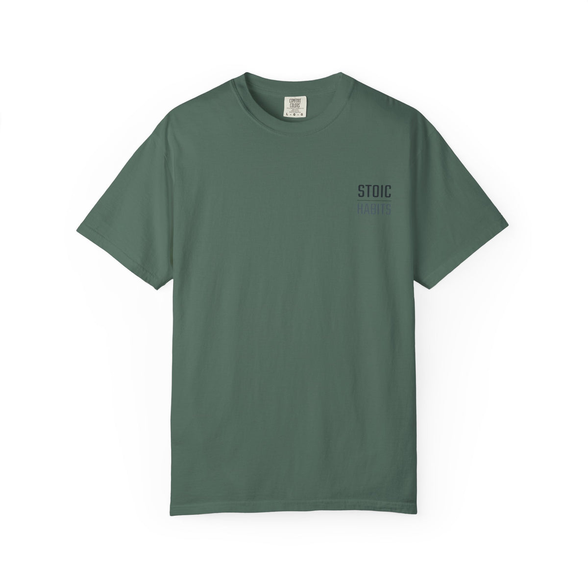 Jiu Jitsu T-Shirt — "Stoic Habits" White Garment-Dyed Martial Arts Tee