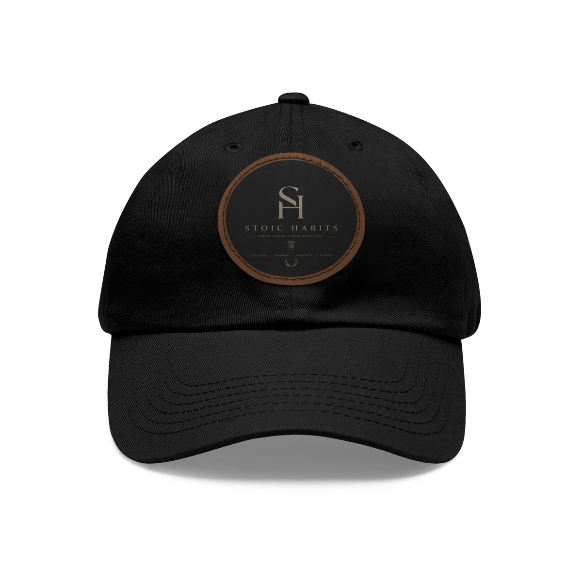 Stoic Habits Heritage Leather Patch Hat