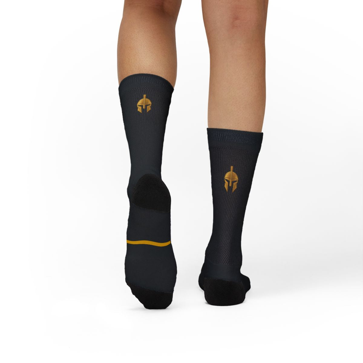 Stoic Habits Signature Black & Gold Crew Socks — Premium Everyday Essential