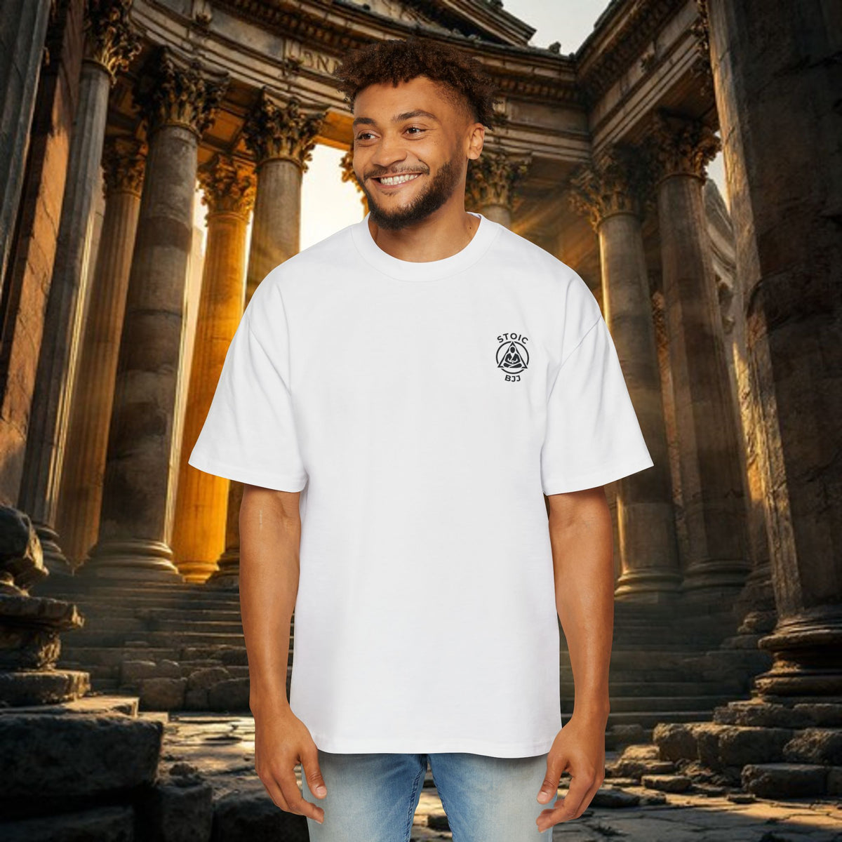 BJJ IQ - Brain -  Heavy Oversized Tee