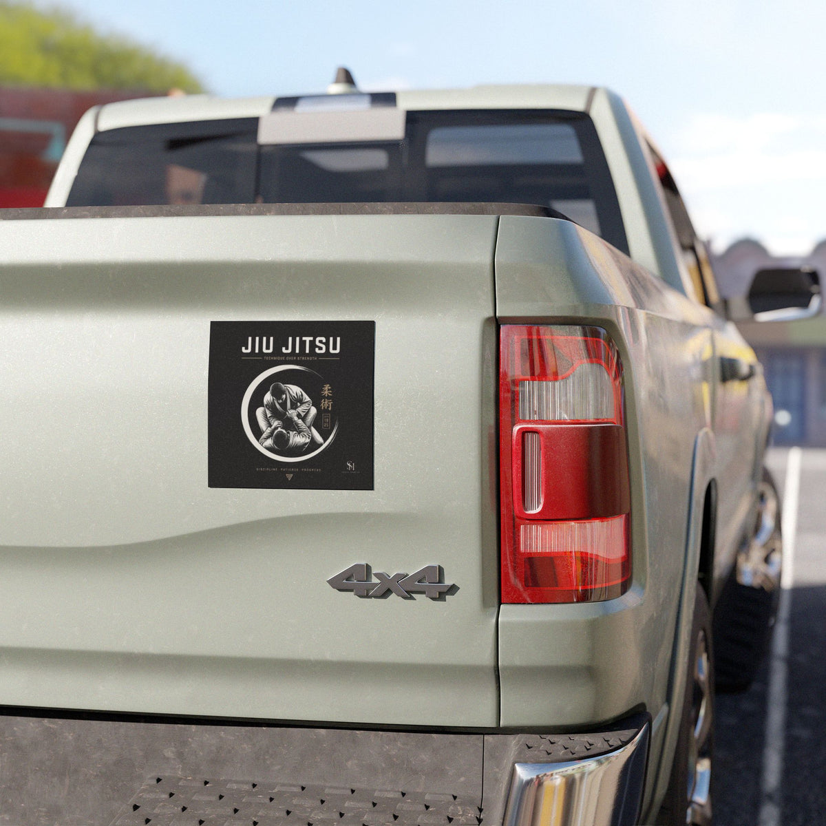 Jiu Jitsu Car Magnet — Technique Over Strength Martial Arts Decal
