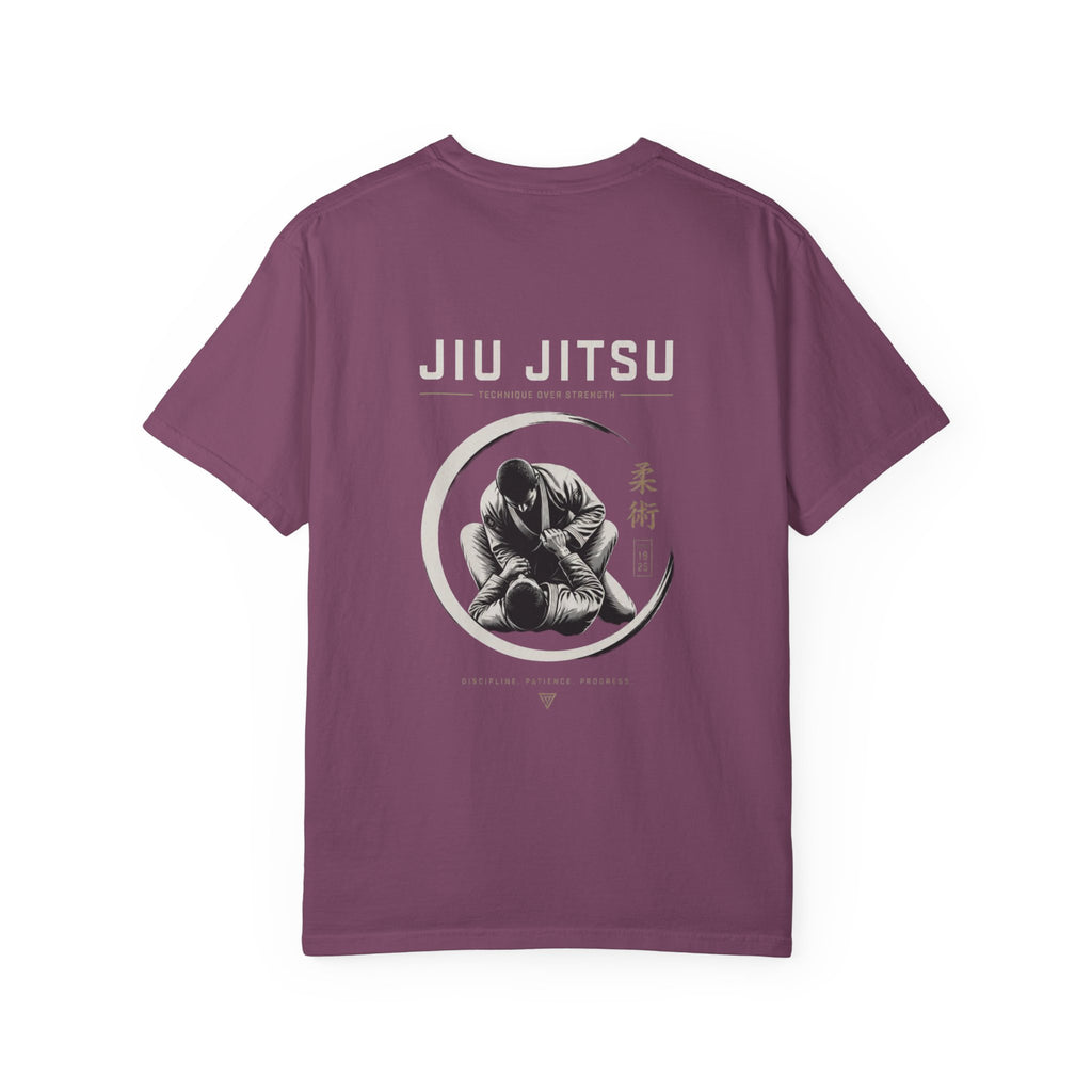 Jiu Jitsu T-Shirt — "Stoic Habits" White Garment-Dyed Martial Arts Tee