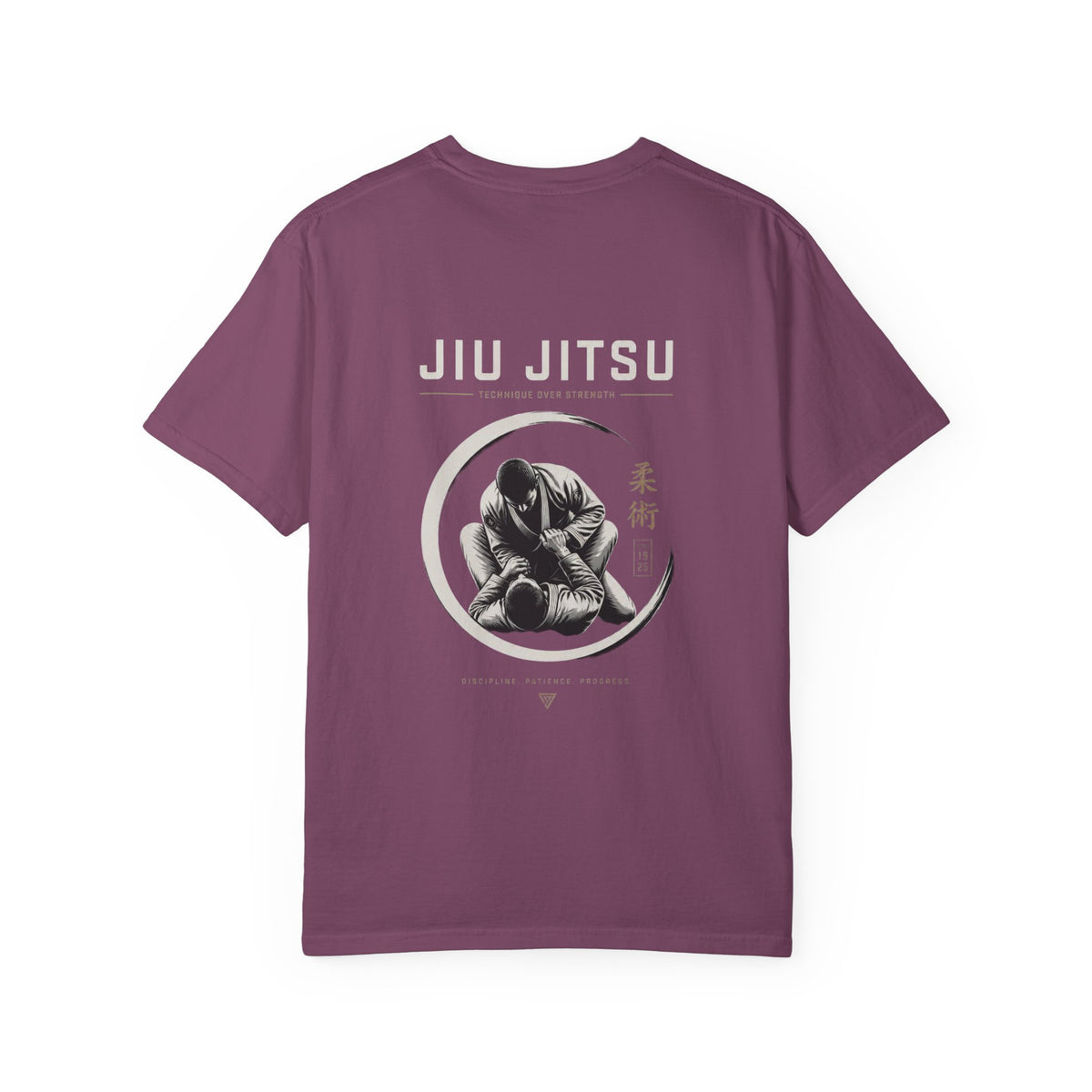 Jiu Jitsu T-Shirt — "Stoic Habits" White Garment-Dyed Martial Arts Tee