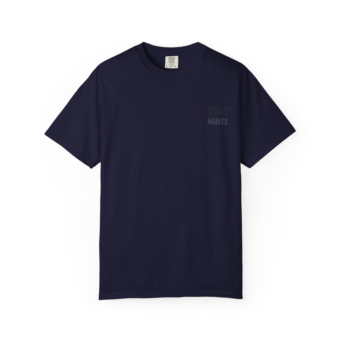 Jiu Jitsu T-Shirt — "Stoic Habits" White Garment-Dyed Martial Arts Tee