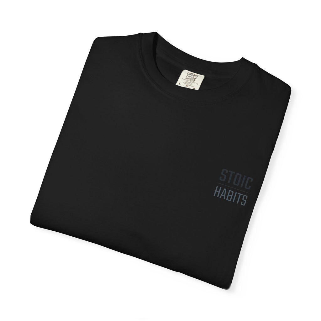 Jiu Jitsu T-Shirt — "Stoic Habits" White Garment-Dyed Martial Arts Tee
