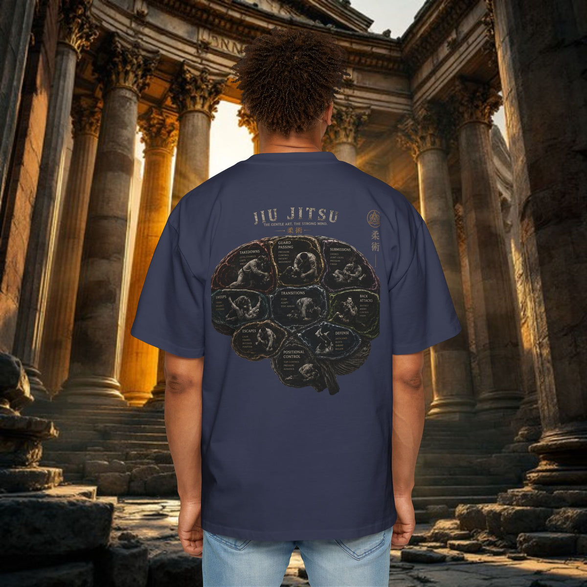 BJJ IQ - Brain -  Heavy Oversized Tee
