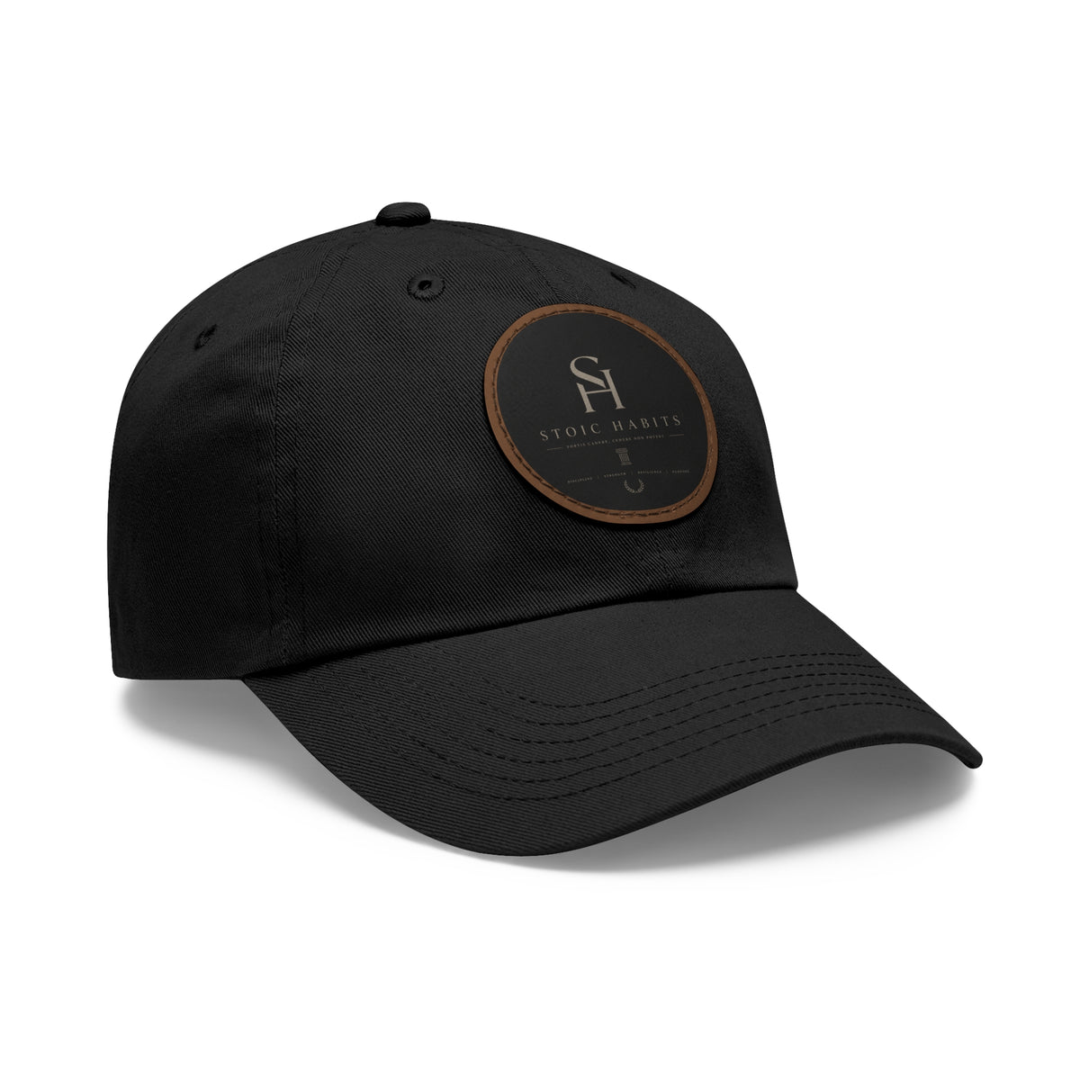Stoic Habits Heritage Leather Patch Hat