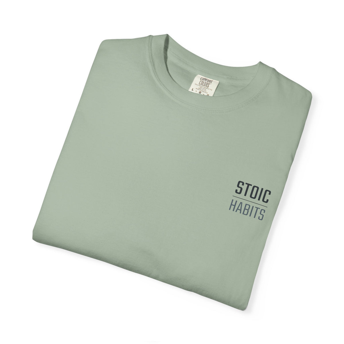 Jiu Jitsu T-Shirt — "Stoic Habits" White Garment-Dyed Martial Arts Tee