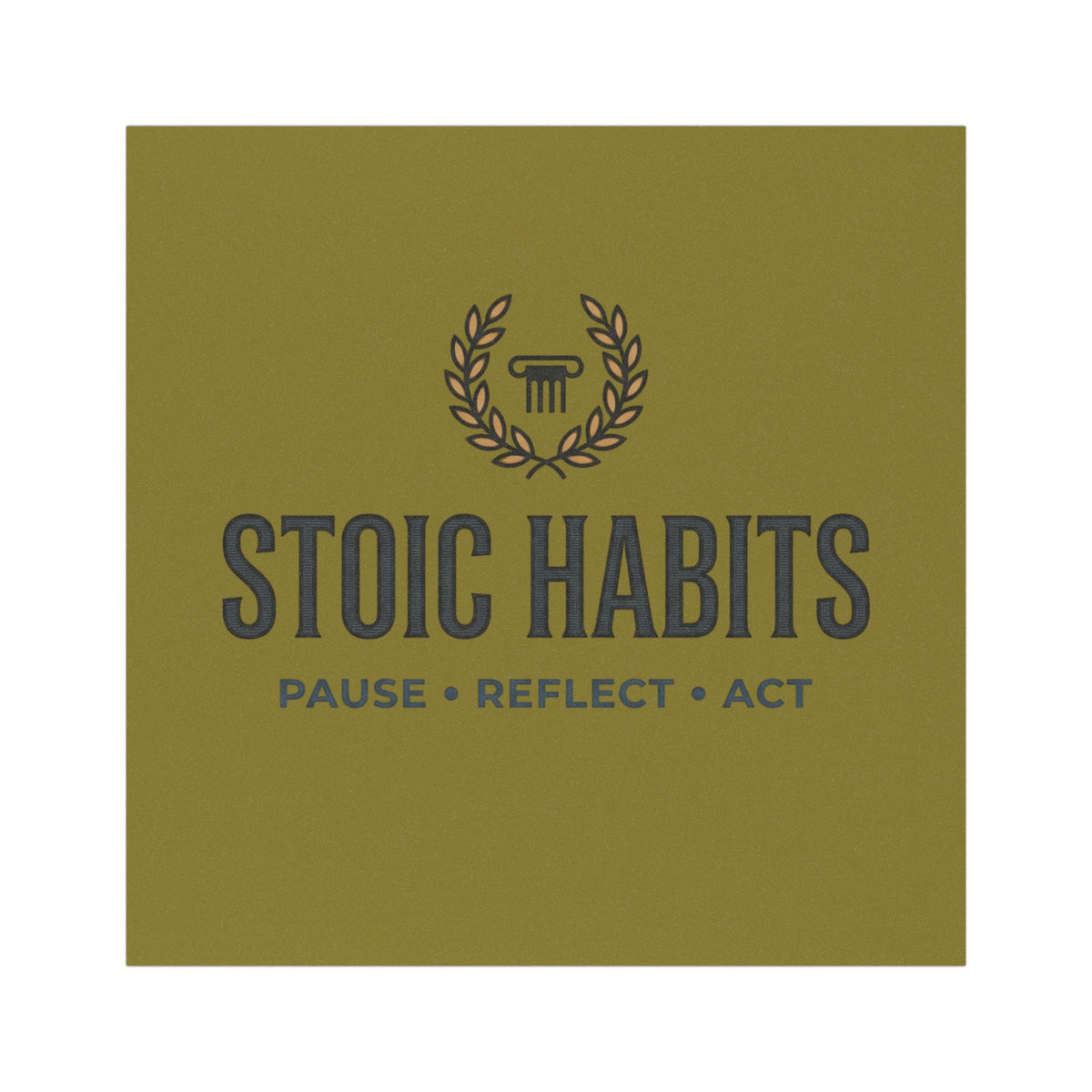 Stoic Habits Car Magnet — "Pause • Reflect • Act" Inspirational Auto Decal