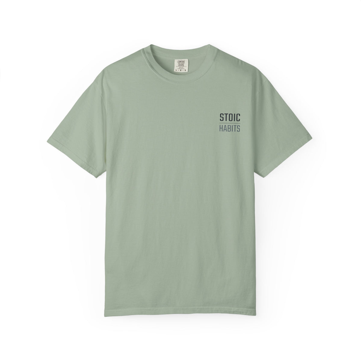 Jiu Jitsu T-Shirt — "Stoic Habits" White Garment-Dyed Martial Arts Tee