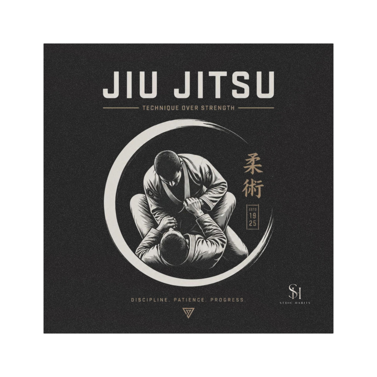 Jiu Jitsu Car Magnet — Technique Over Strength Martial Arts Decal